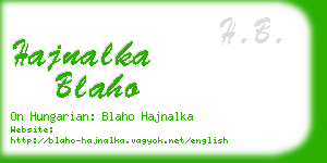 hajnalka blaho business card